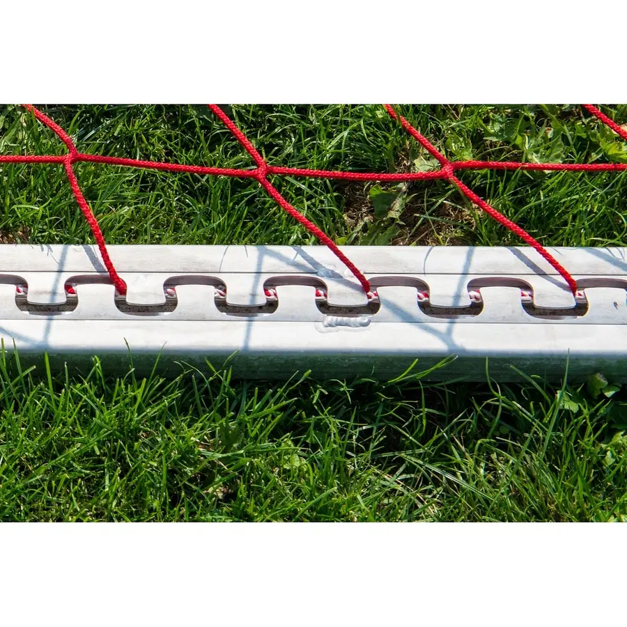 Fotballmål 11er | 7,32 x 2,44 m Oval profil | Bakkehylser | Sølv 