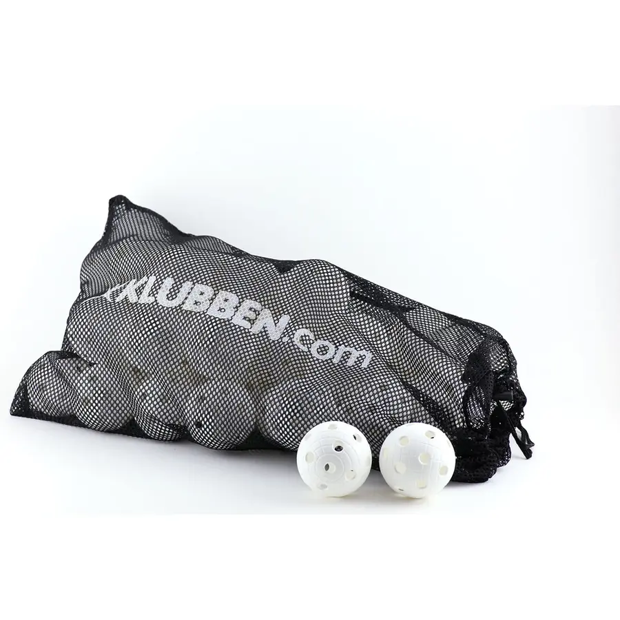Innebandyballer Crater Unihoc | Hvit 50 matchballer i nettingbag 