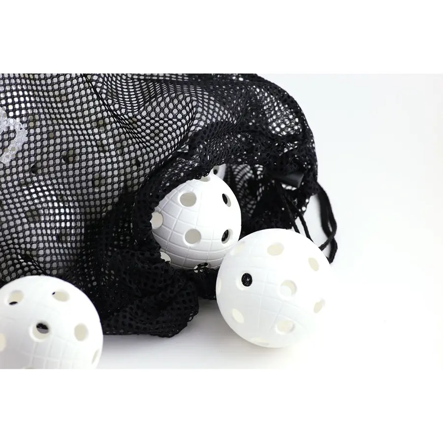 Innebandyballer Crater Unihoc | Hvit 50 matchballer i nettingbag 