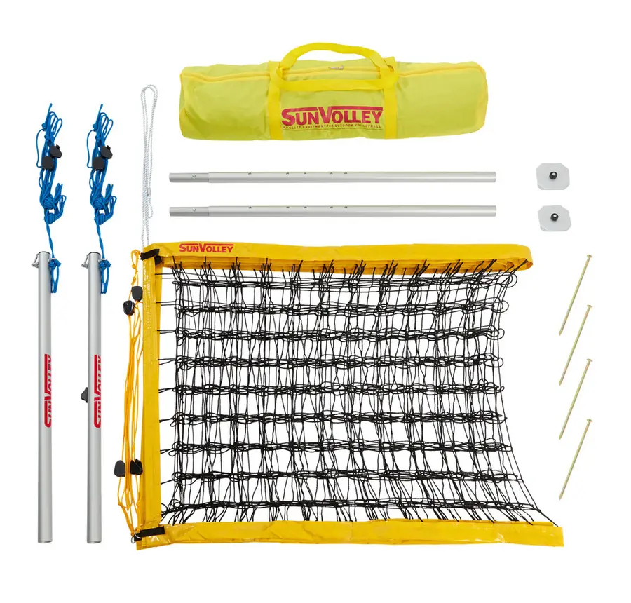 Sandvolleyball-sett SunVolley Standard Nett 9,5 m | Stolper | Bag 
