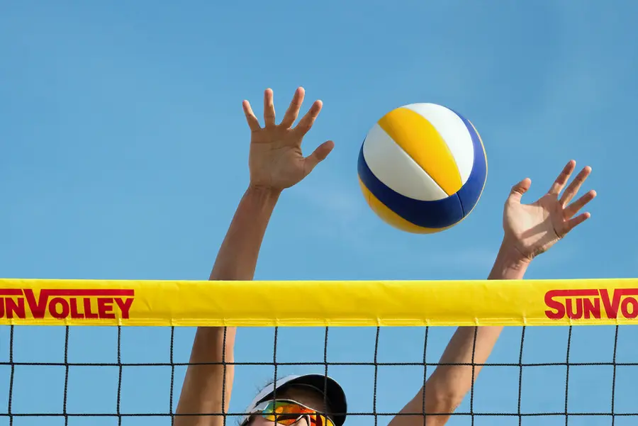 Sandvolleyballnett SunVolley Standard 9,5 m | 4-punkts oppheng 
