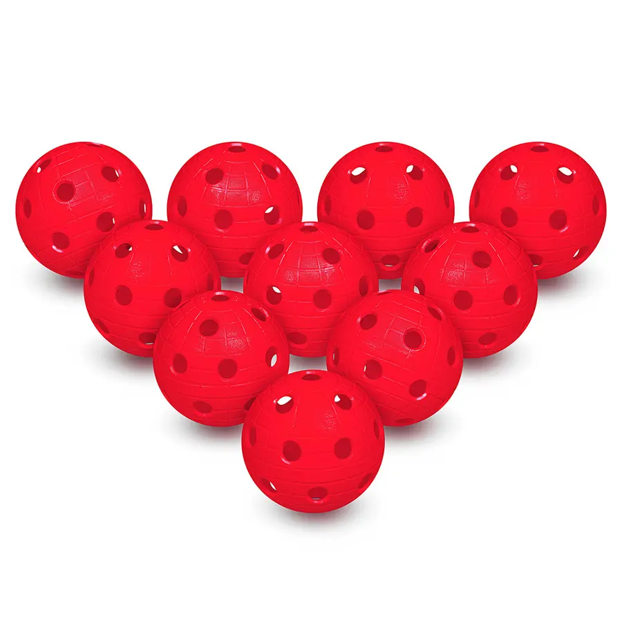 Innebandyballer Crater Unihoc | Rød 10 stk | Matchball | IFF 