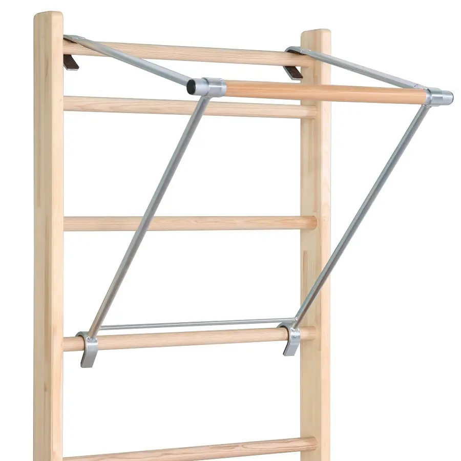 Ribbevegg med pull-up stang 230 cm 1 seksjon | Avstand 25,2 cm | Ask 