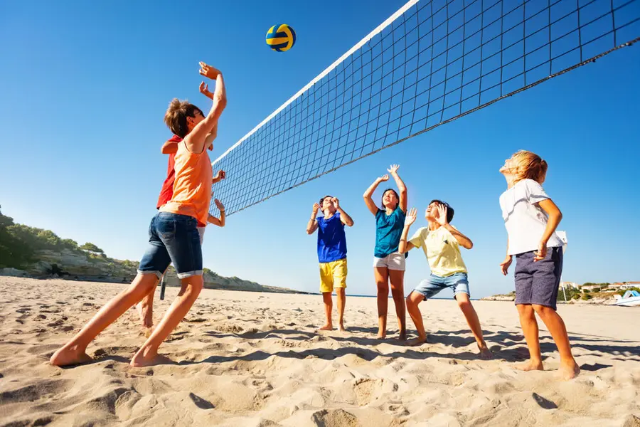Sandvolleyball-sett SunVolley LC Nett 9,5 m | Stolper | Bag 