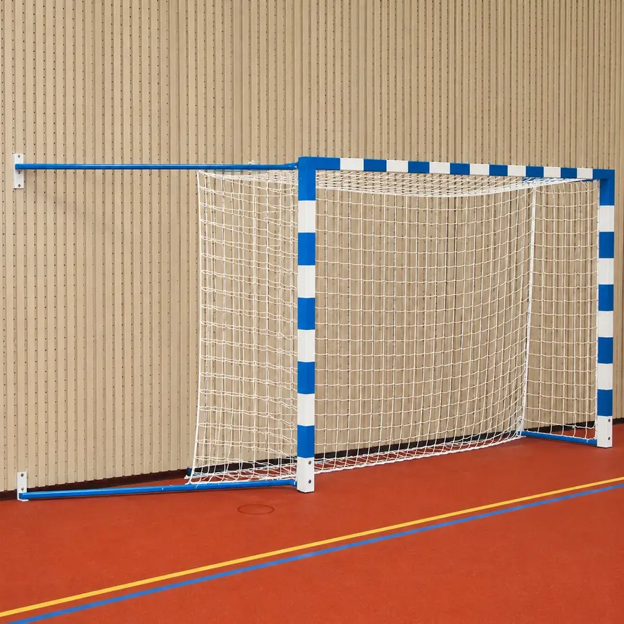 Håndballmål m/innsvingbare beslag 3 x 2 m | Med beslag for vegginnfesting 