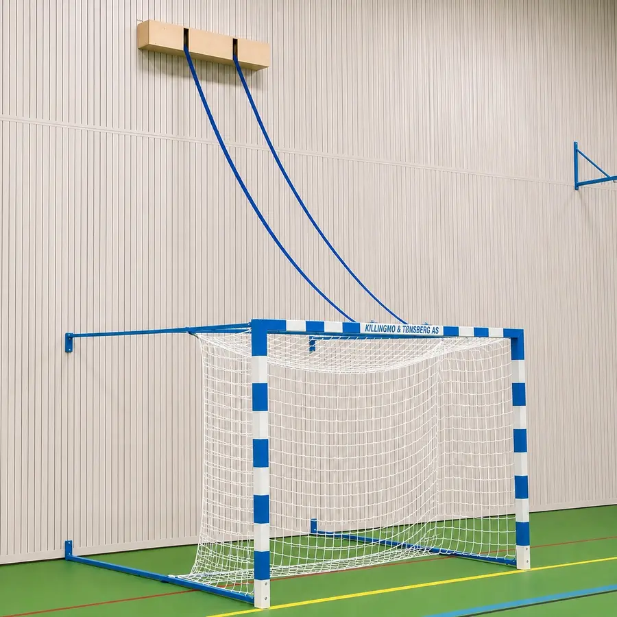 Håndballmål 3x2m heisbart m/el-motor 1 stk | Med beslag til veggfesting 