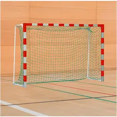 Håndballmål 3x2 m | Standard modell Rød/Sølv | Faste nettbøyler