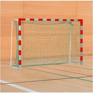 Håndballmål 3x2 m | Standard modell Rød/Sølv | Faste nettbøyler
