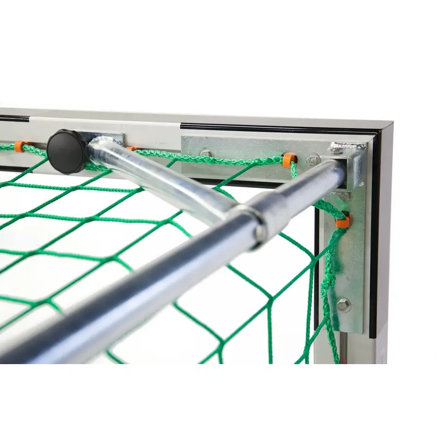 Håndballmål 300x160cm svart/sølv 1 stk | foldbare nettbøyler m/nett 