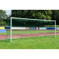 Fotballmål 11er | 7,32 x 2,44 m Oval profil  | Bakkehylse | Hvitt