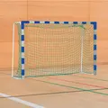 Håndballmål 3x2 m | Standard modell Blå/Sølv | Faste nettbøyler