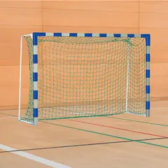 Håndballmål 3x2 m | Standard modell Blå/Sølv | Faste nettbøyler