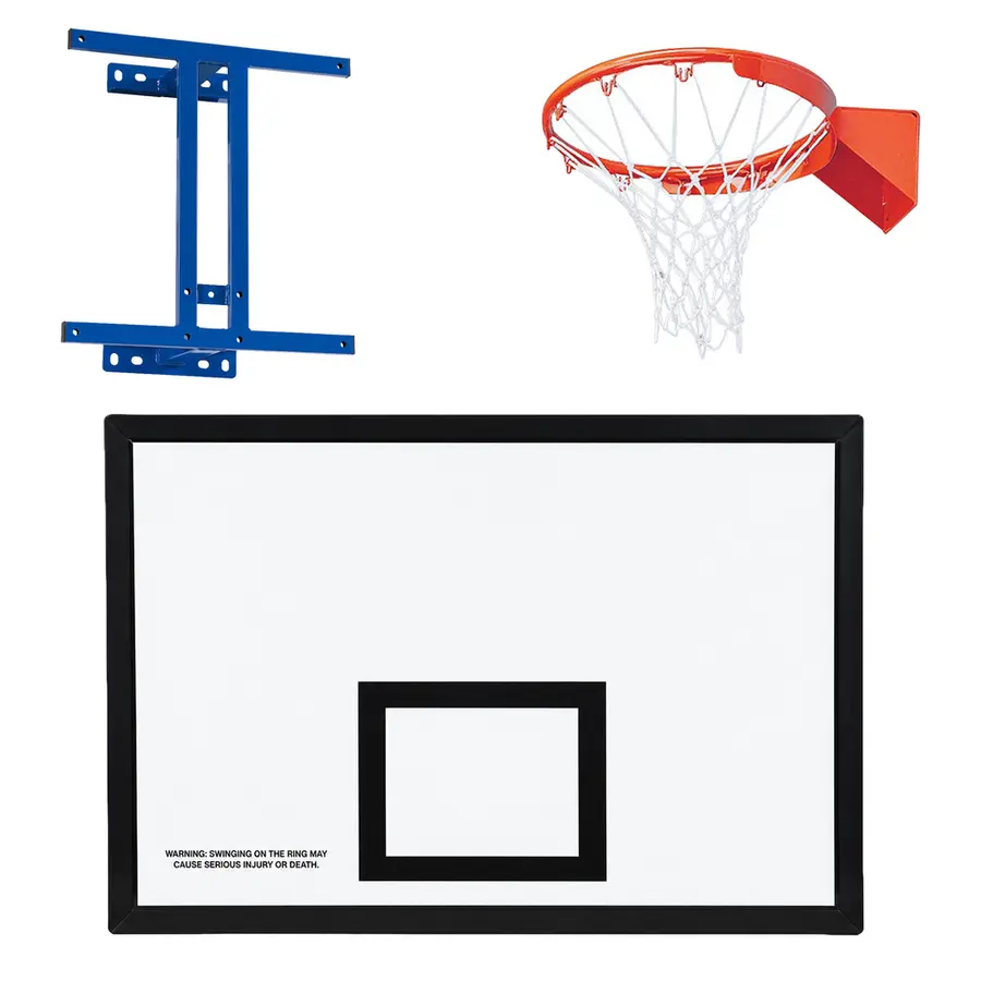 Basketballkurv med plate og veggoppheng Innendørs bruk | 30 cm utheng 