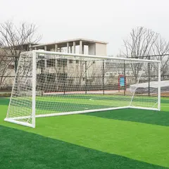 Fotballmål  5er | 3x2 m Hvitt | Rund profil | Nett