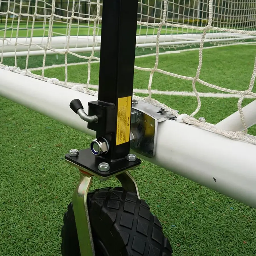 Fotballmål  5er | Hjul 360 grader 3x2 m | Hvitt | Rund profil | Nett 