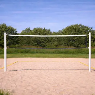 Sandvolleyballstolper med nett Justerbar høyde | Bakkehylser