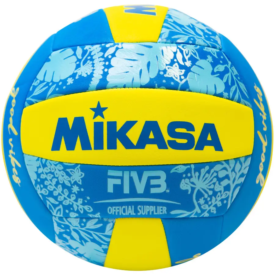 Sandvolleyball Mikasa Good Vibes Blå/Gul | Beachvolley | Trening og lek 