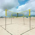 Sandvolleyball-sett Crossnet Four Square Kryssnett | Stolper | Banemarkering
