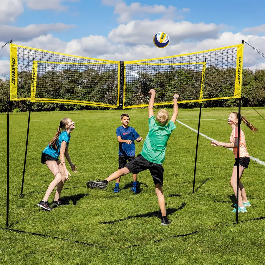Sandvolleyball-sett Crossnet Four Square Kryssnett | Stolper | Banemarkering 