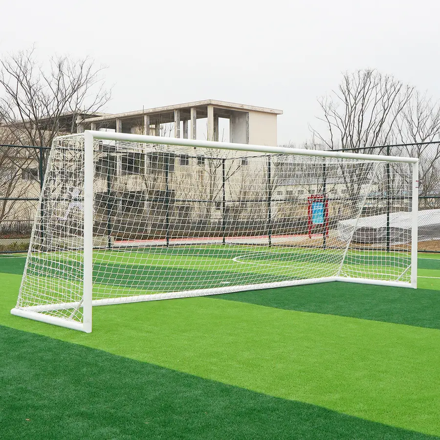 Fotballmål  7er | 5x2 | Løftehjul Hvitt | Rund profil | Nett 