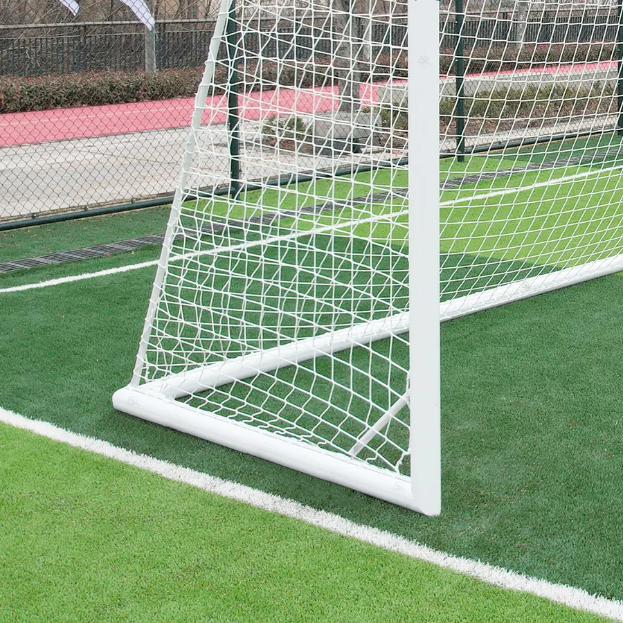 Fotballmål 11er | Løftehjul Hvitt | Rund profil  | 7,32x2,44 m 
