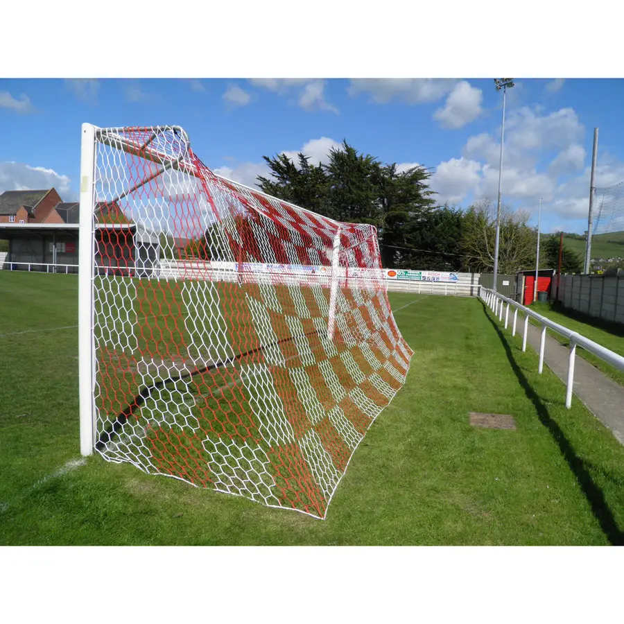 Nett 7'er fotballmål 5x2 m 80/150 | 3,5 mm | rødt sjakkmønster 