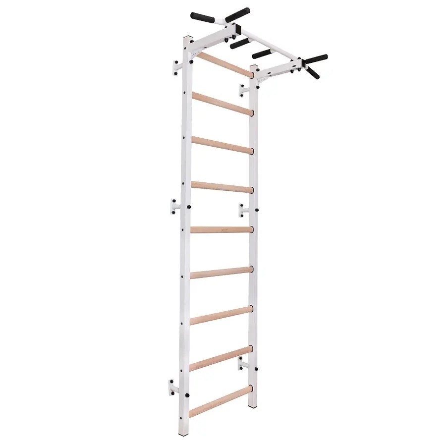 Ribbevegg BenchK 311W Hvit Med fastmontert pull-up stang 