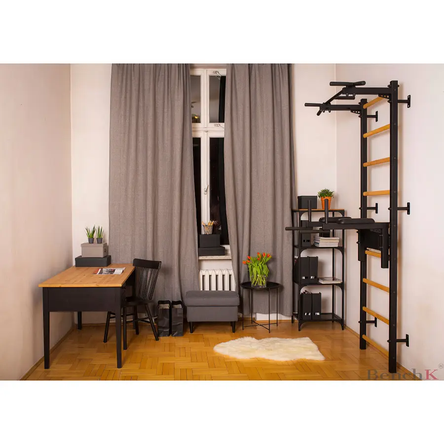Ribbevegg BenchK 230 Svart Pull-up | Høydejusterbar dip bar 