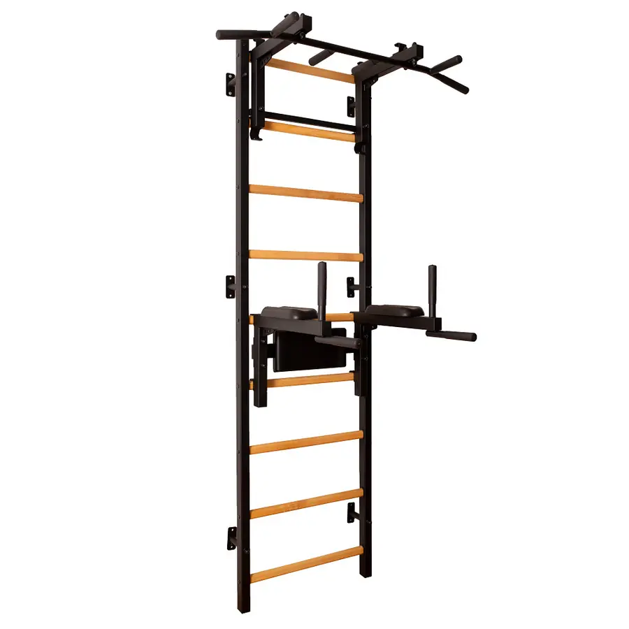 Ribbevegg BenchK 732B Svart Avtakbar pull-up| Høydejusterbar dip bar 