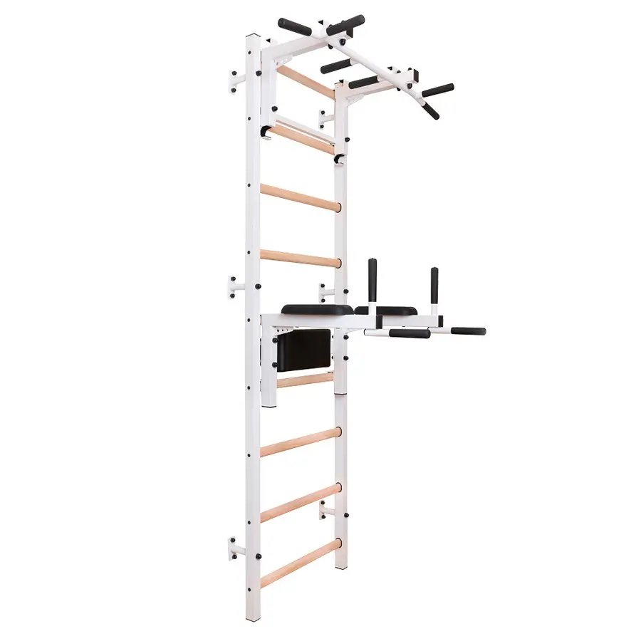 Ribbevegg BenchK 712W Hvit Avtakbar pull-up| Høydejusterbar dip bar 