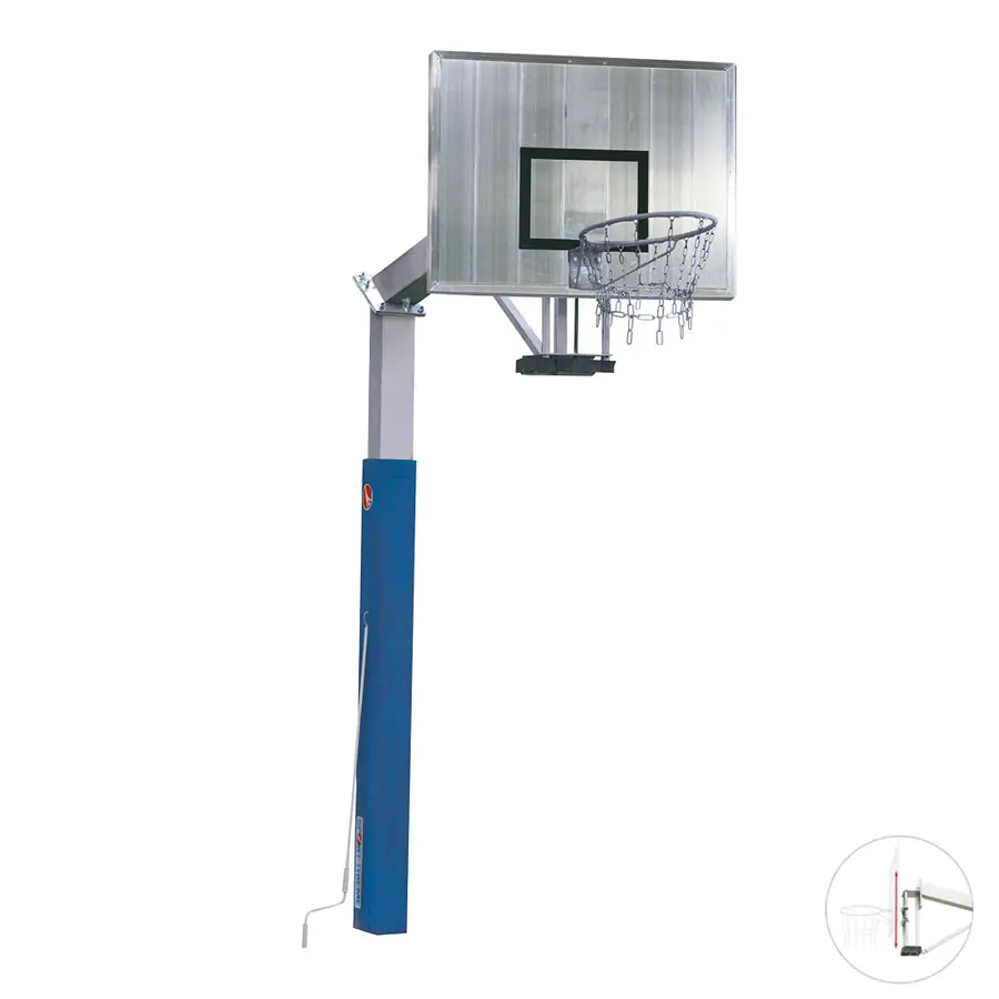 Basketballstativ Fair Play 2.0 120x90 cm | Justerbar | Fast kurv 