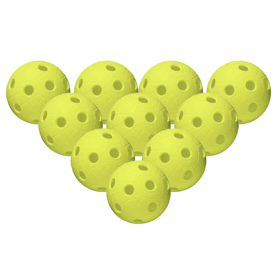 Innebandyballer Crater Unihoc | Gul 10 stk | Matchball | IFF 