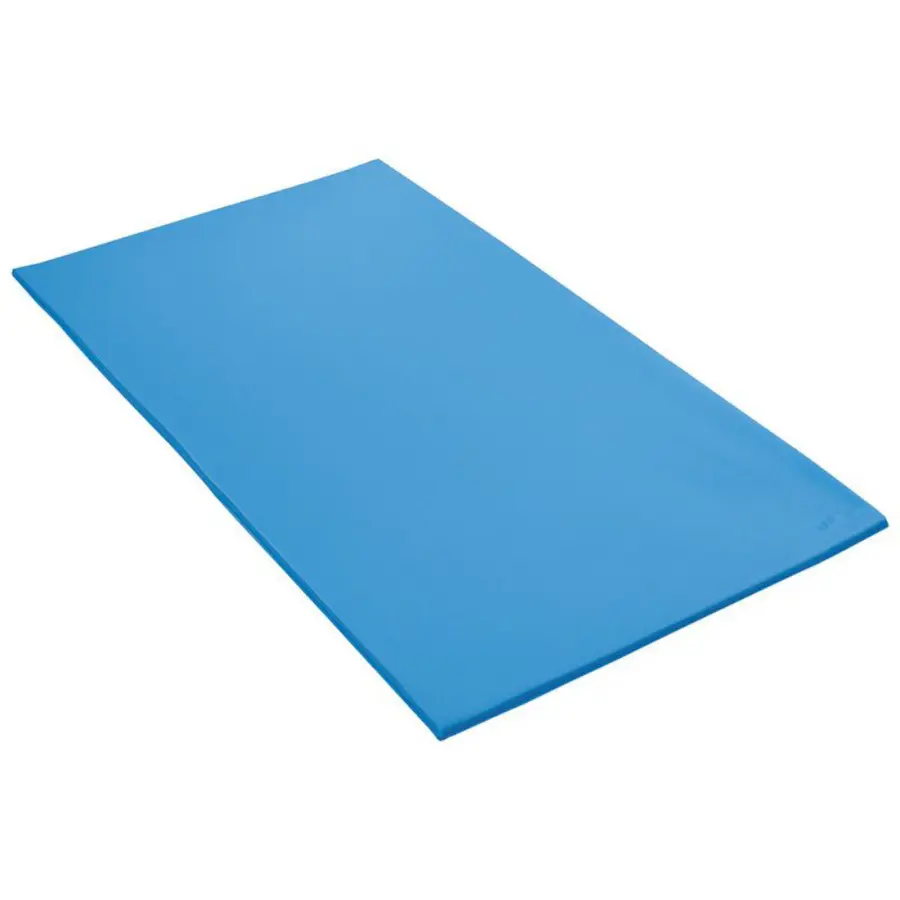 Lekematte 200 x 100 x 2 cm | Blå Matte med borrelås og antiskliunderlag 