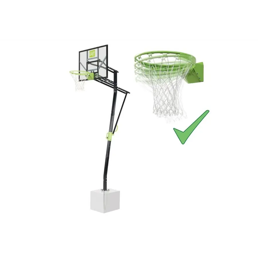Basketballstativ EXIT Galaxy Fastmontert | Høydejustering | Dunkering 